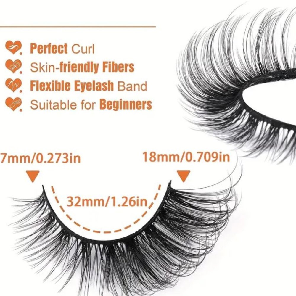 Cat Eye Fox Eye Imitation Mink False Eyelashes Sexy Lash Extensions - Picture 3 of 5